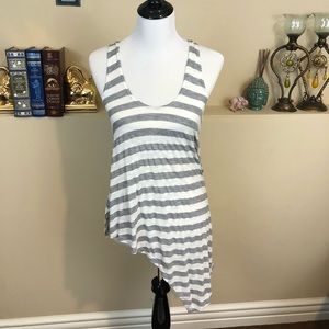 LF Emma & Sam Striped Asymmetrical Tank Sz M